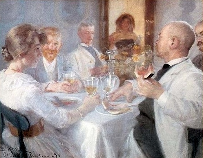 Luncheon at Antino - Peder Severin Kroyer Painting On Canvas